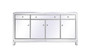 Reflexion 72 In. Mirrored Credenza In Antique Silver "MF72072S"