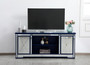Modern 60 In. Mirrored Tv Stand In Blue "MF60160BL"