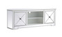 Modern 72 In. Mirrored Tv Stand In Antique White "MF60172AW"