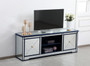 Modern 72 In. Mirrored Tv Stand In Blue "MF60172BL"