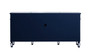 Contempo 72 In. Mirrored Credenza With Wood Fireplace In Blue "MF61072BL-F1"