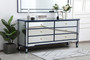 Contempo 72 In. Mirrored Chest In Blue "MF63672BL"