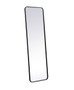 Soft Corner Metal Rectangular Mirror 18X60 Inch In Black "MR801860BK"