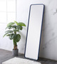 Soft Corner Metal Rectangular Mirror 18X60 Inch In Blue "MR801860BL"