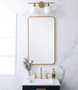 Soft Corner Metal Rectangular Mirror 20X36 Inch In Brass "MR802036BR"