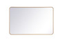Soft Corner Metal Rectangular Mirror 30X48 Inch In Brass "MR803048BR"
