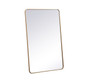Soft Corner Metal Rectangular Mirror 30X48 Inch In Brass "MR803048BR"