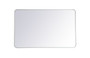 Soft Corner Metal Rectangular Mirror 30X48 Inch In White "MR803048WH"