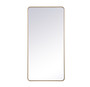 Soft Corner Metal Rectangular Mirror 30X60 Inch In Brass "MR803060BR"