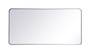 Soft Corner Metal Rectangular Mirror 30X60 Inch In Silver "MR803060S"