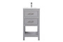 18 Inch Single Bathroom Vanity In Gray "VF19018GR"