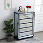 34 Inch Mirrored Chest In Blue "MF53026BL"