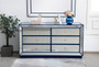 60 Inch Mirrored Chest In Blue "MF53036BL"