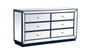60 Inch Mirrored Chest In Blue "MF53036BL"