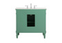 36 Inch Single Bathroom Vanity In Vintage Mint "VF13036VM"