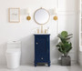 19 Inch Single Bathroom Vanity In Blue "VF30519BL"