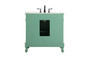 36 Inch Single Bathroom Vanity In Vintage Mint "VF10136VM"