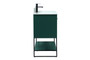 48 Inch Single Bathroom Vanity In Green With Backsplash "VF42548MGN-BS"