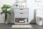 30 Inch Single Bathroom Vanity In Grey With Backsplash "VF19230GR-BS"