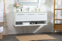 48 Inch Single Bathroom Vanity In White With Backsplash "VF43548MWH-BS"