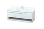48 Inch Single Bathroom Vanity In White With Backsplash "VF43548MWH-BS"
