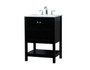 24 Inch Single Bathroom Vanity In Black "VF16424BK"