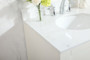 30 Inch Single Bathroom Vanity In White With Backsplash "VF18830WH-BS"