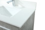 30 Inch Single Bathroom Vanity In Concrete Grey With Backsplash "VF44530MCG-BS"