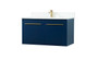 36 Inch Single Bathroom Vanity In Blue With Backsplash "VF44536MBL-BS"