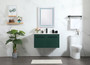 36 Inch Single Bathroom Vanity In Green With Backsplash "VF44536MGN-BS"