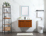 36 Inch Single Bathroom Vanity In Teak With Backsplash "VF44536MTK-BS"