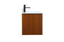 36 Inch Single Bathroom Vanity In Teak With Backsplash "VF44536MTK-BS"