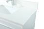 36 Inch Single Bathroom Vanity In White With Backsplash "VF44536MWH-BS"