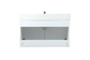 36 Inch Single Bathroom Vanity In White With Backsplash "VF44536MWH-BS"