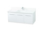 48 Inch Single Bathroom Vanity In White With Backsplash "VF44548MWH-BS"