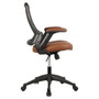 "RTA-8030-BRN" Techni Mobili Mid-Back Mesh Task Office Chair With Arms - Brown