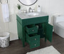 32 Inch Single Bathroom Vanity In Green "VF12532GN"