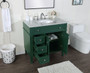 36 Inch Single Bathroom Vanity In Green "VF12536GN"