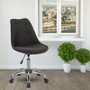 "RTA-K460-BK" Techni Mobili Armless Task Chair With Buttons - Black