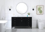 60 Inch Single Bathroom Vanity In Black "VF12560BK"