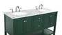 60 Inch Double Bathroom Vanity In Green "VF27060DGN"