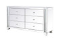 Raiden 60 Inch Led Mirrored 6 Drawers Chest "MF98055"