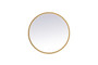 Pier 24 Inch Led Mirror With Adjustable Color Temperature 3000K/4200K/6400K In Brass "MRE6024BR"