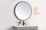 Pier 32 Inch Led Mirror With Adjustable Color Temperature 3000K/4200K/6400K In Black "MRE6032BK"