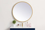 Pier 32 Inch Led Mirror With Adjustable Color Temperature 3000K/4200K/6400K In Brass "MRE6032BR"