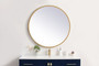 Pier 36 Inch Led Mirror With Adjustable Color Temperature 3000K/4200K/6400K In Brass "MRE6036BR"