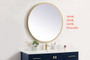 Pier 36 Inch Led Mirror With Adjustable Color Temperature 3000K/4200K/6400K In Brass "MRE6036BR"