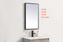 Pier 45 Inch Led Mirror With Adjustable Color Temperature 3000K/4200K/6400K In Black "MRE6045BK"