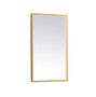 Pier 45 Inch Led Mirror With Adjustable Color Temperature 3000K/4200K/6400K In Brass "MRE6045BR"