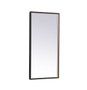 Pier 48 Inch Led Mirror With Adjustable Color Temperature 3000K/4200K/6400K In Black "MRE6048BK"